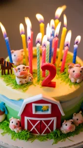 Farm cake birthday party