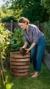 composting in a small garden