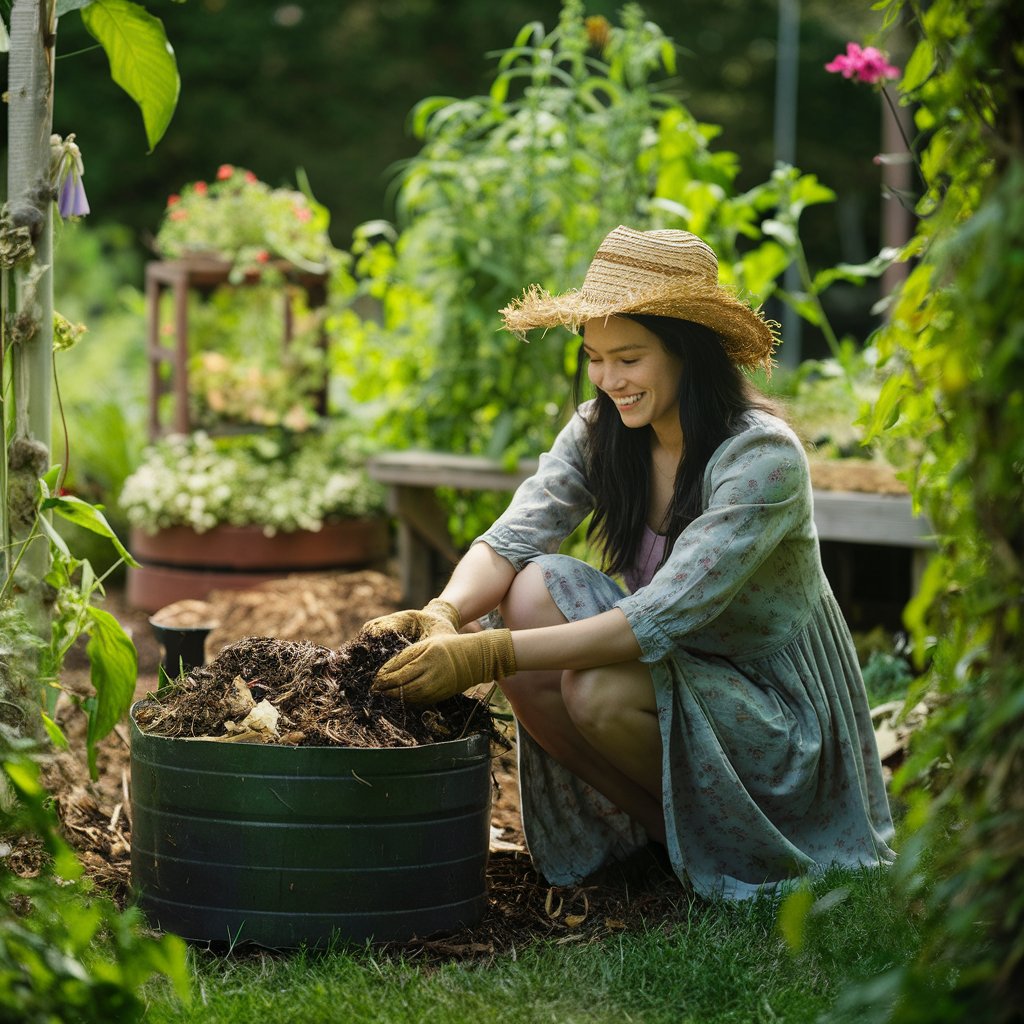 composting in a small garden