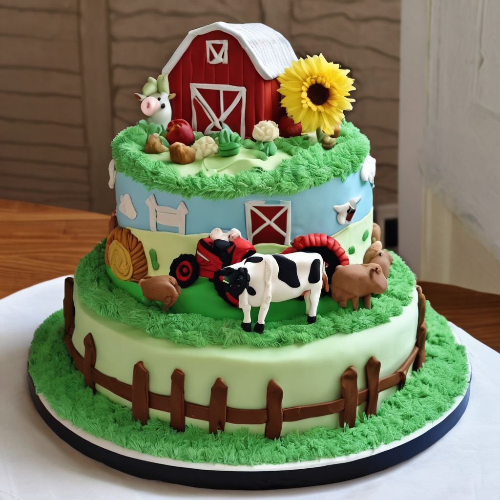 Farmer Cake Homesteading Birthday Cake Celebrations Congratulations Baking