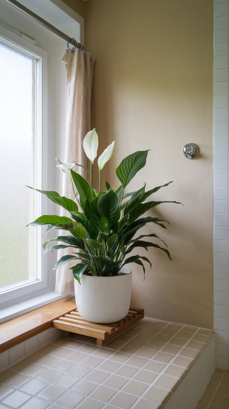 plants for bathroom with no light