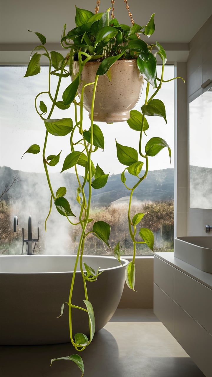 5 Gorgeous Hanging Plants for Your Bathroom Jungle - Gardening Olivia