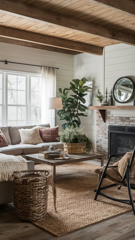 Farmhouse Living Room: Design and Decor Ideas - Gardening Olivia