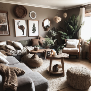 cozy earthy living room