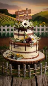 wedding farm cake DIY