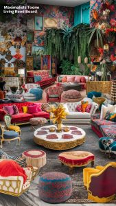 maximalist living room 