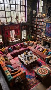 maximalist living room 