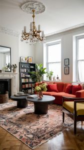 maximalist living room 