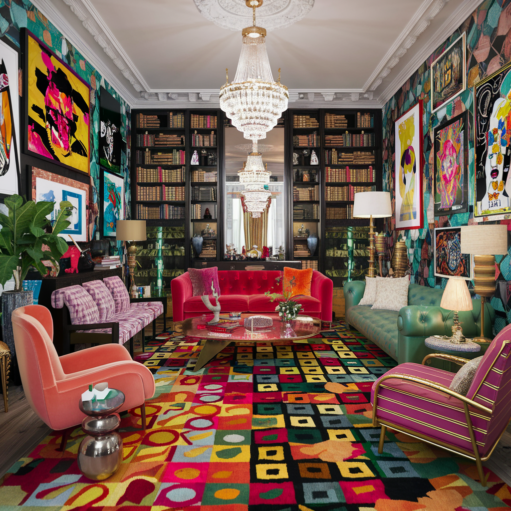 maximalist living room