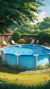 above ground swmming pool small yard