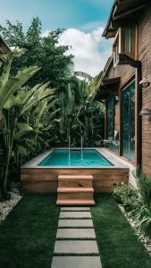 mini elevated pool small backyard