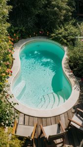 small kidney shaped pool