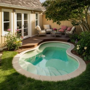 small kidney shaped pool