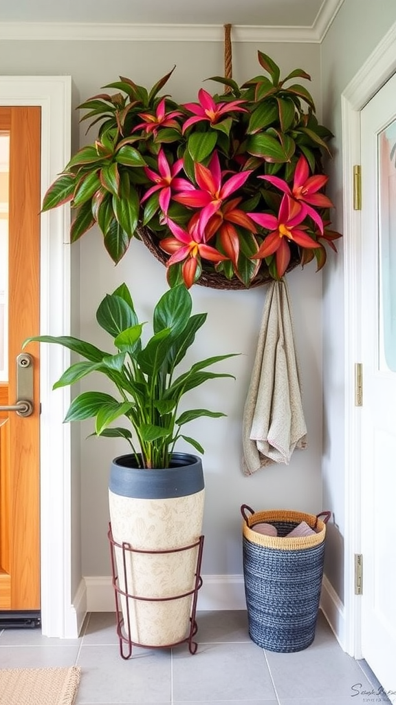 A vibrant display of accent plants in a stylish indoor setting.