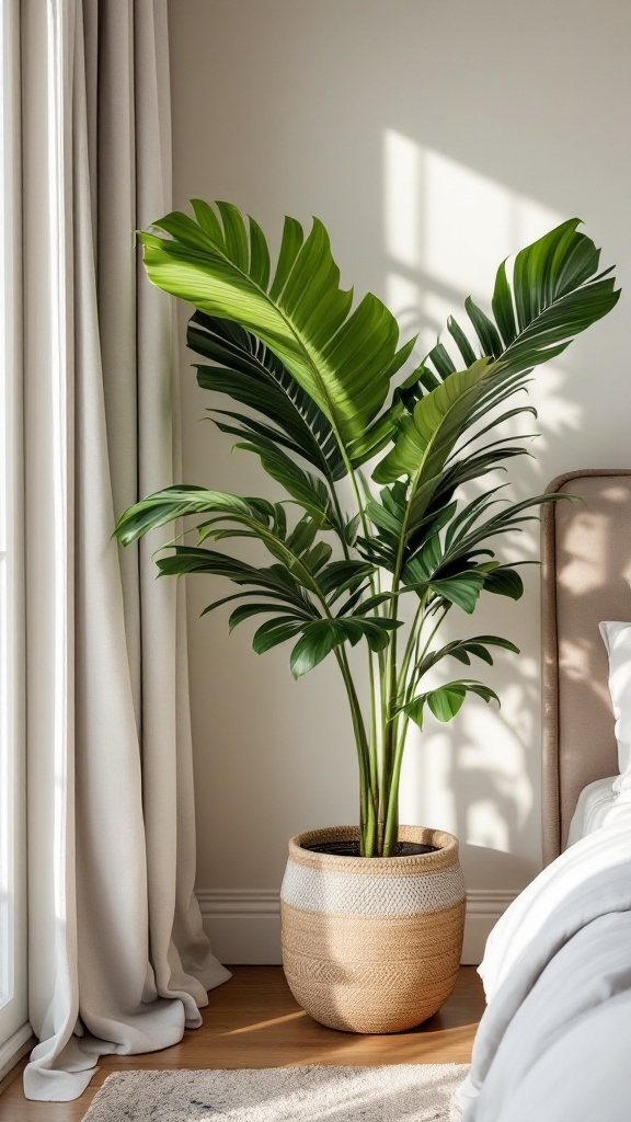 Areca Palm in a stylish pot, adding greenery to a bright room.