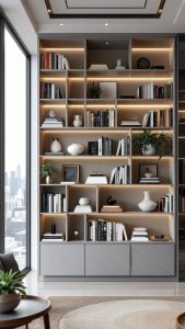 23+ Cozy Penthouse Apartment Decor and Design Ideas – Gardening Olivia - Penthouse Apartment Design With Floor-To-Ceiling Bookshelves