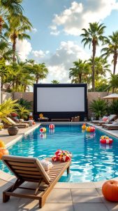 Poolside Movie 17+ Creative Backyard Cinema Design Ideas for Ultimate Outdoor Movie ...