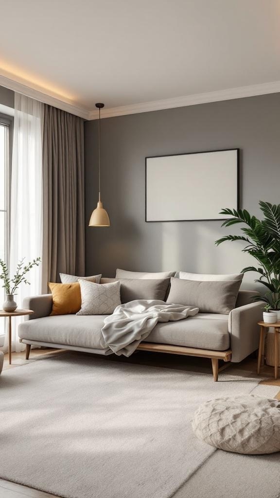 Cozy guest bedroom and office space with multi-functional furniture.